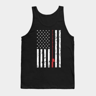 American Flag Fishing Shirt Vintage Fishing Tshirt T-Shirt Tank Top